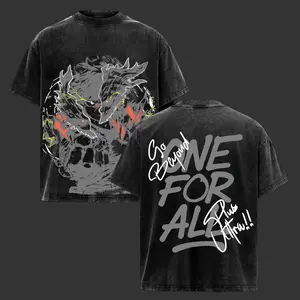 Izuku Midoriya “One For All” Vintage Washed Oversized T-Shirt – My Hero Academia Season 8 Anime Graphic Tee, Deku Shirt, Soft Cotton Streetwear Casual Apparel, Unisex Top, Gift for MHA Fans