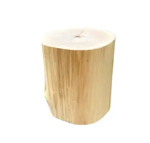 Round wooden logs decorate rooms, cafes, and hotels, Wooden pillars, decorvative wooden rings