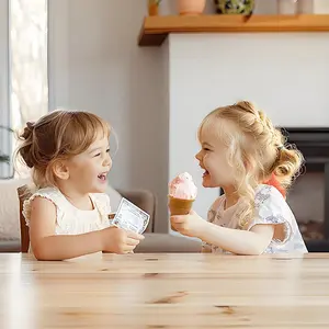 Freeze the Day Ice Cream Storage Container, Reusable Frozen Treat Containers, Leak-Free Silicone, Homemade Dessert & Popsicle Molds