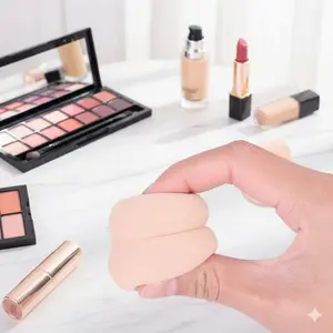 Multi-Shape Makeup Sponge: Seamless Foundation Blending for Liquid, Cream & Powder. Ergonomic Design Reduces Cakey Build-Up, Flawless Finish for All Skill Levels. Must-Have Pro & Beginner Beauty Tool.