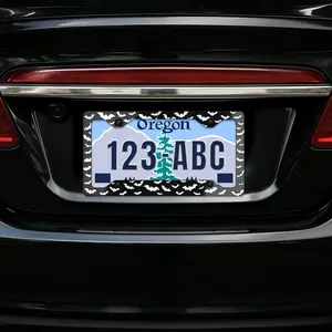 Bat Metal License Plate Frame, Car Decor, Spooky Accessories, Gift for Spooky Season, Halloween Lover's Gift, Unique Car Accessory
