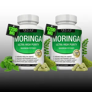 3/2/1 Bottles Toplux Moringa Capsules 1200mg, Pure Natural Moringa Powder, 90 Vegan Capsules Each, USA Made