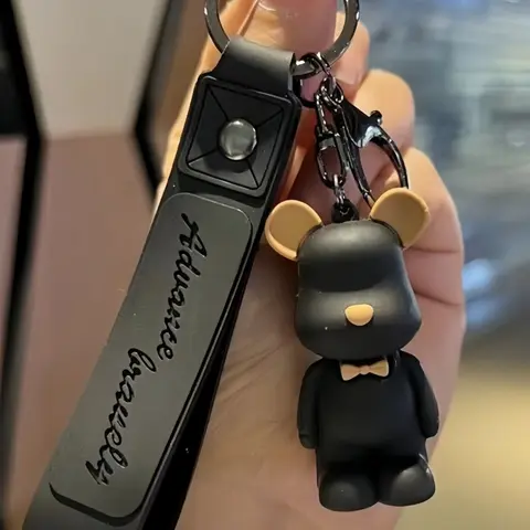 Bear Shaped Keychain, Cute Animal Design, Cute Bear Feature, Durable Material, Perfect Gift Idea, Fashion Accessory for All Seasons, Soft Doll Keychain, Teddy Bear Keychain, Aesthetic Keychain, Cute Keychains
