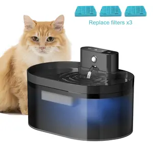 Wireless Cat Drinking Fountain With Motion Sensor, Automatic Pet Fountain Usb Battery Dual Power Supply With 3 Filters, Ultra Quiet, Suitable For Dogs And Cats, Automatic Water Bowl