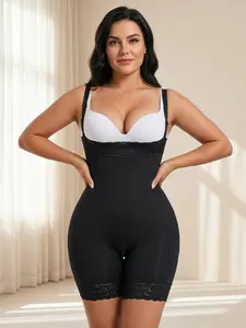Fajas Colombianas Shapewear for Women, High Compression Tummy Control Bodysuit with Zipper, Butt Lifter Body Shaper for Lower Belly Smoothing & Postpartum Comfort