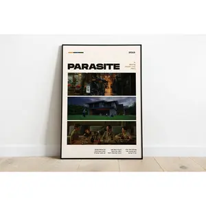 Parasite Movie Poster, Modern Movie Poster Print, Parasite Poster Wall Decor, Bong Joon-ho
