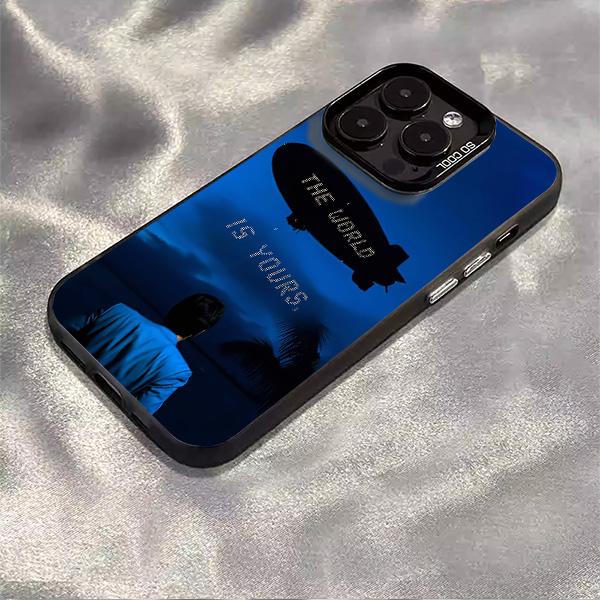 The World Is Yours S-Scarfaces Colorful Silver Back Phone Case For IPhone 17 16 15 14 13 12 11 Air Plus Pro Max Plus and Samsung Galaxy S21-S26 Ultra Fe Camera Lens Protection Shockproof Magnetic iPhone Case