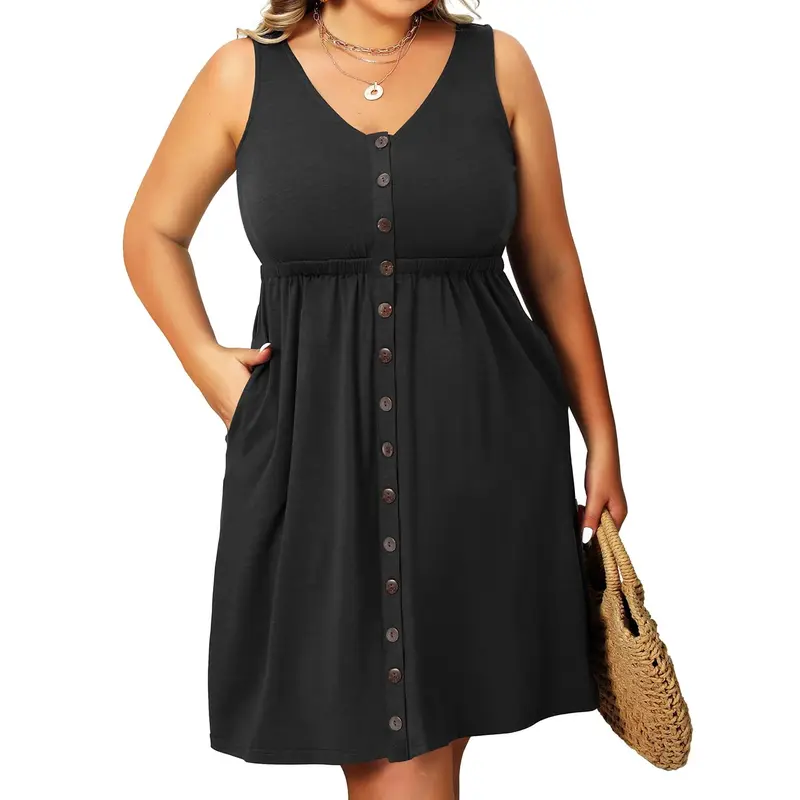 summer plus size casual dresses