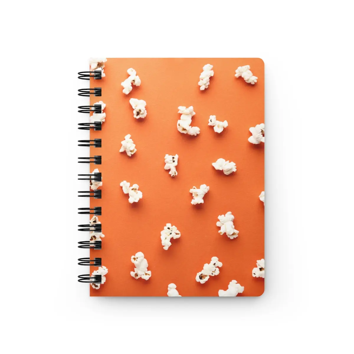 Orange Popcorn Spiral Bound Journal with 150 Lined Pages - Personalize with Cool Designs - 5x7 Size