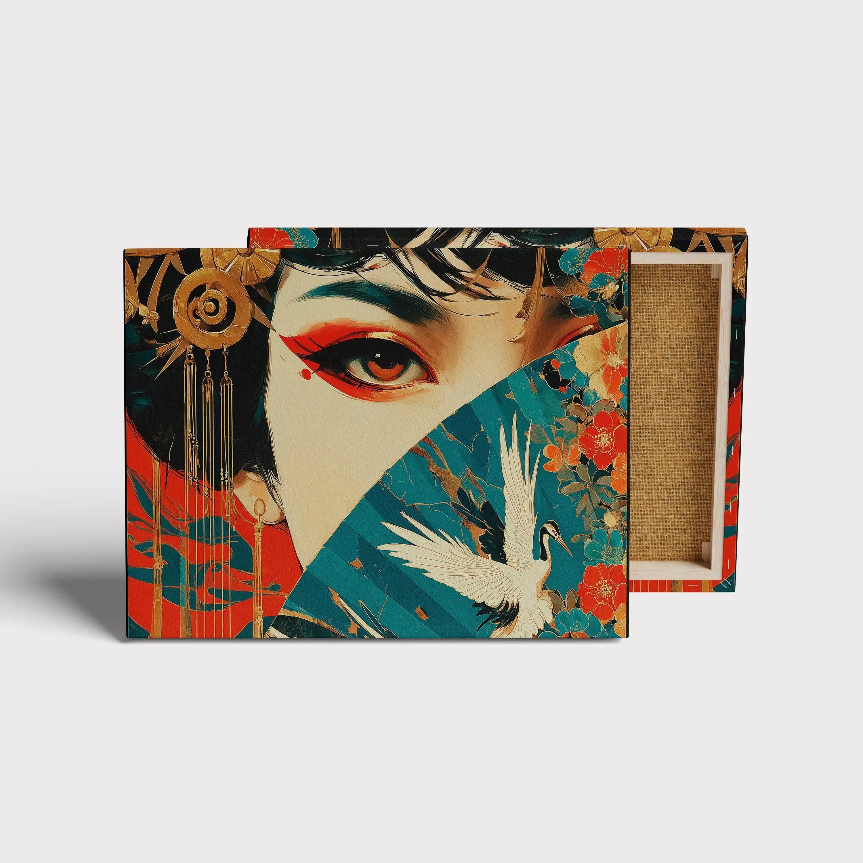 Crimson Geisha – Japanese Wall Art Canvas