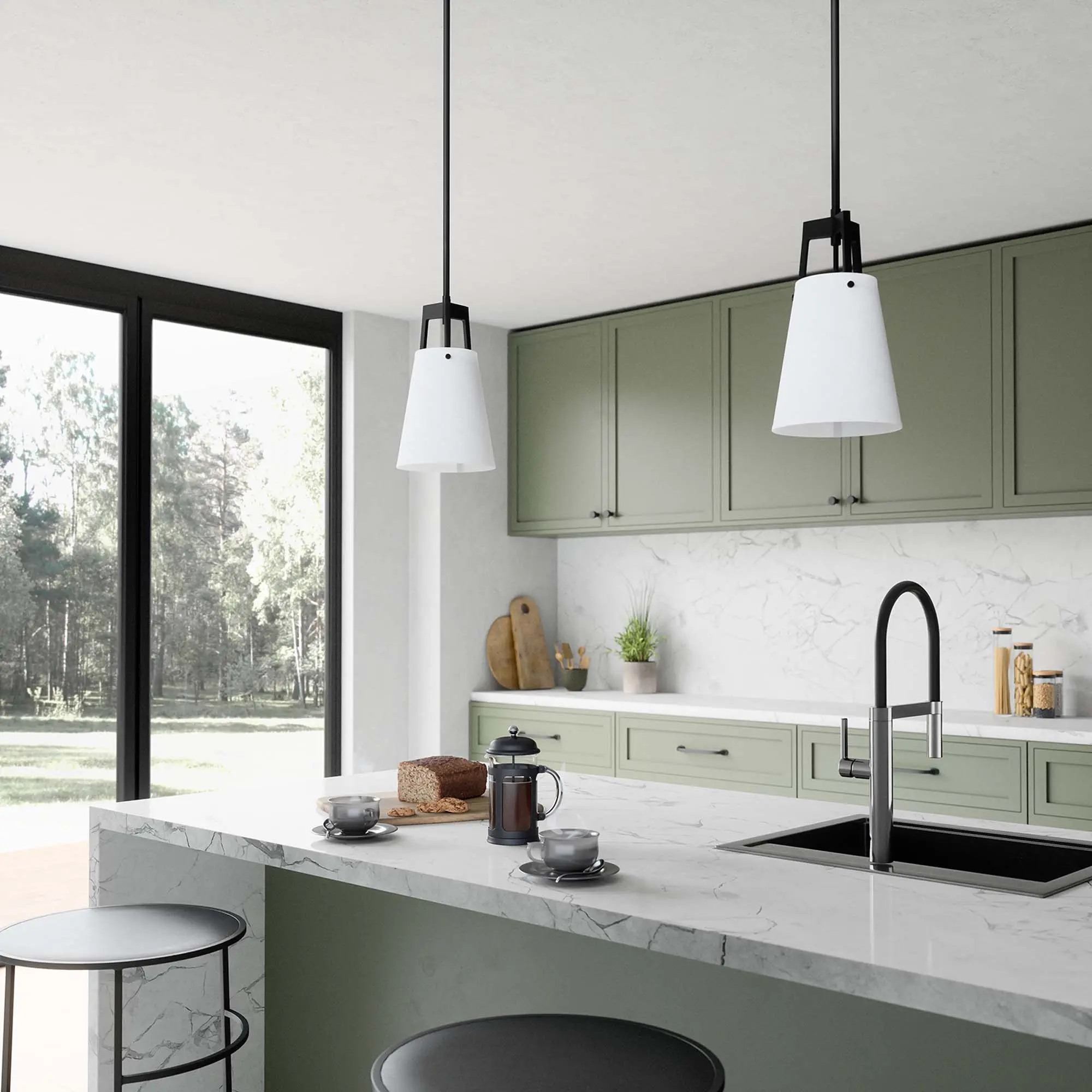 Modway Aspire Pendant Light in White Bronze Modway Aspire Pendant Light in White Bronze