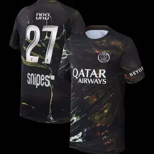 Unisex Soccer/Football Paris Saint-Germain Club Dro 27 2025/26 Night Edition Stadium Replica Jersey - Black