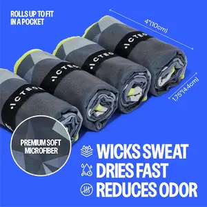 Acteon Quick-Dry Towel Microfiber Gym Towels – 4-Pack Ultralight Sweat & Odor Resistant | Ultra Absorbent, Lightweight & Fast Drying Workout Towels (Ore) Sport Microfiber Travel Towel Set Quick-Drying Sports Towel