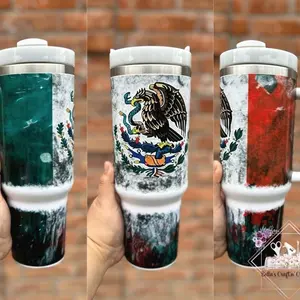 Mexican Flag 40oz Tumbler