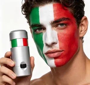 Mexico Flag Color Makeup Grinder，Mexican Tricolor Cosmetic GrinderMexico-inspired Painted Makeup GrinderGreen White Red Painted Cosmetic Grinder，Mexico Style Decorative Makeup Tool
