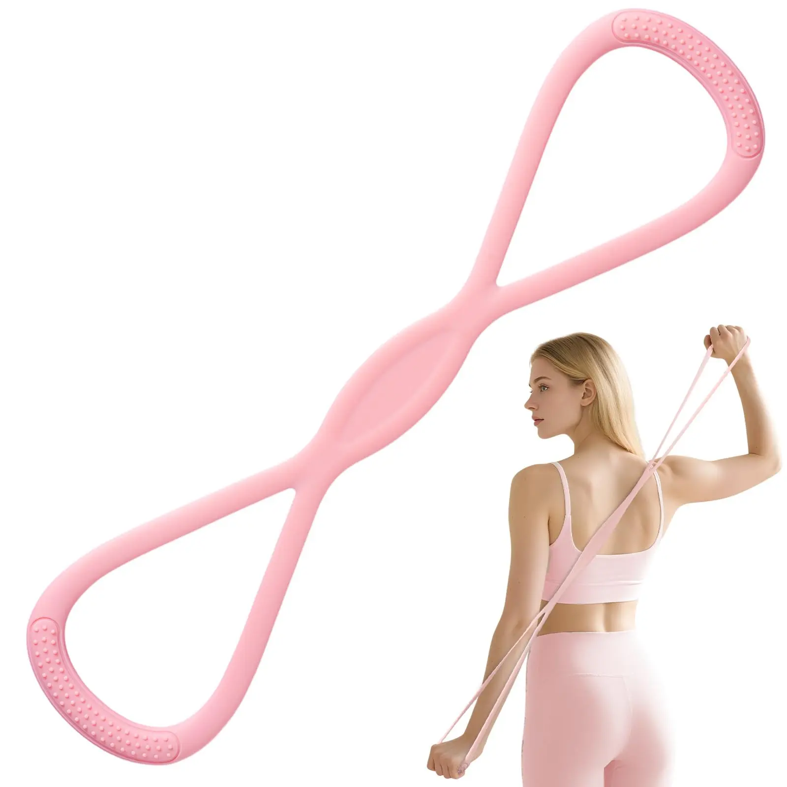 Premium Figure 8 Resistance Bands - Lightweight, Versatile, Durable Silicone Fitness Gear with Comfortable Non-Slip Handles, 3-Year Long-Lasting Use for Upper Body Arms & Chest Home Gym Resistance Band Workout, Exercise Equipment, Workout Bands
