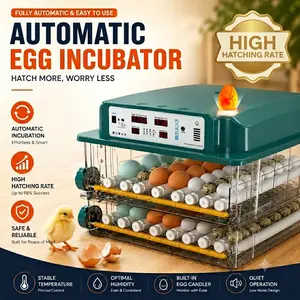 Professional 120-Egg Incubator with High Hatching Rate Guaranteed | Fully Automatic Egg Turner & Precise Temp Control for All Poultry