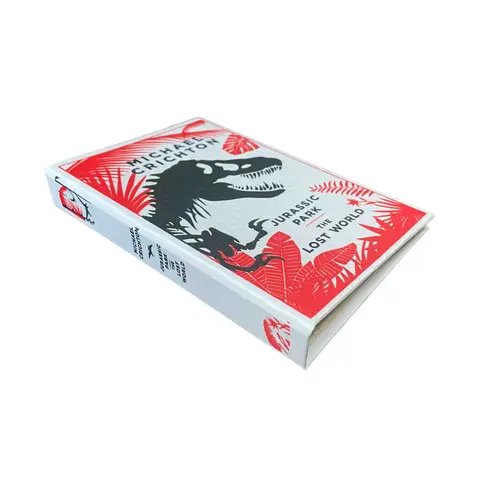 Women's Jurassic Park Book Replica PU Leather Minimalist Flap Wallet Card Holder - Hardcover-Style Light Carry Multi Card Accessory with 4 Slots, Coin Pocket, Unique Gift for Book Lovers