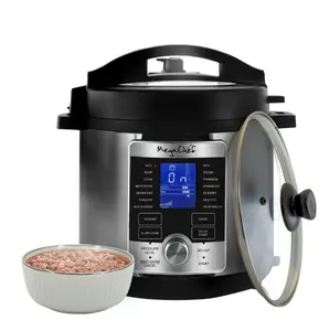 Megachef 6 Quart Stainless Steel Electric Digital Pressure Cooker with Lid