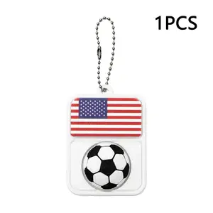 USA Soccer Fan Gift, Flag & Soccer Spinner Fidget Keychain Toy