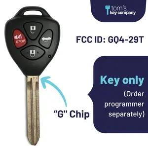 Toyota Corolla ("G" Chip Key with 4 Button Keyless Entry Remote FOB) GQ429T-4B-G