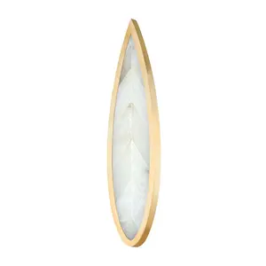 Havasu Sconce with Alabaster Shade and Vintage Brass Frame for Elegant Hallway Lighting