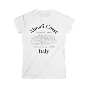 Copy of Womans Amalfi Coast Italy Landscape Tee | Campania Region Illustration