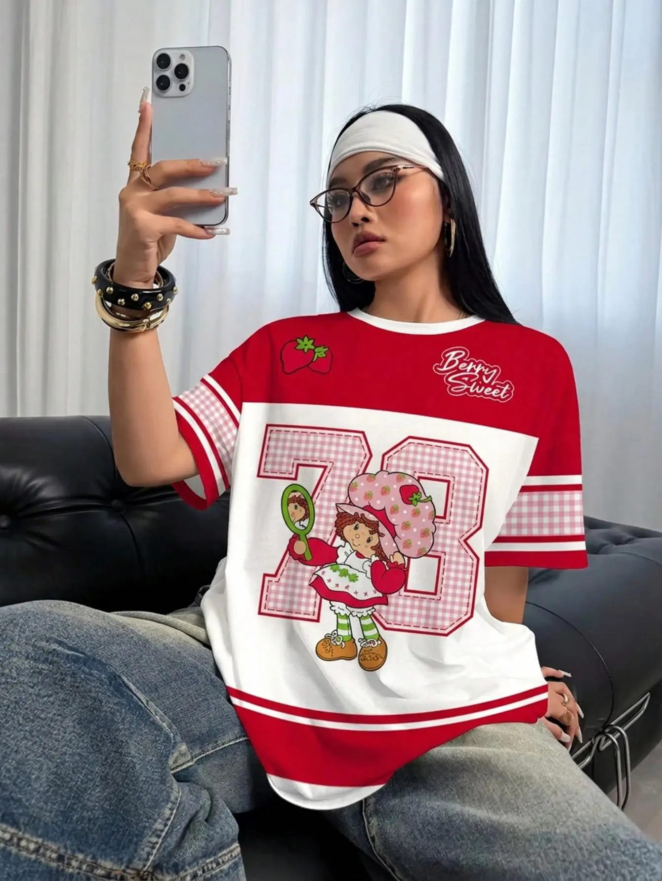 Strawberry Shortcake Plus Size Graphic Tee – Cute Retro Cartoon T-Shirt