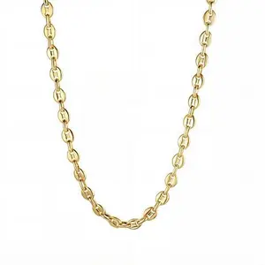 Stately Steel Stainless Steel Coffee Bean Necklace