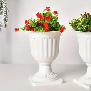 Elegant European-style Flower Pot, 2 Counts Versatile Indoor/Outdoor Gardening Container for Succulents, Plants & Hydroponics