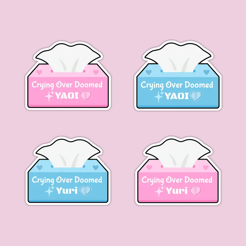 Doomed Yaoi/Yuri Tissue Sticker | BL GL Fujoshi Decal
