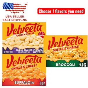 Velveeta Shells & Cheese Queso Blanco Shell Pasta & Cheese Sauce, Broccoli with Shell Pasta, Shells & Cheese with Shell Pasta Buffalo Style