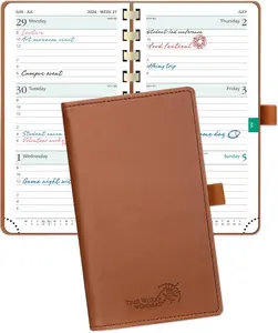 Pocket Planner 2026 Slim Size 3.5" x 6.5" Weekly and Monthly Calendar Purse with Hourly Time Slots