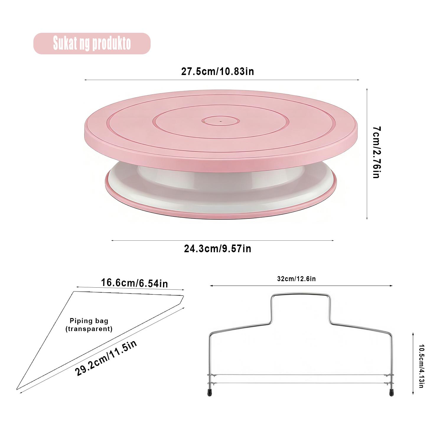 36 Pcs Cake Decorating Supplies Kit with Rotating Turntable Stand, 20 Piping Bags, 6 Icing Tips, 2 Spatulas, 3 Scrapers, Coupler & Ties - Baking Tools for Beginners & Pros, Cake Turntable Set for Frosting, Birthday Cakes