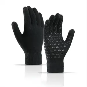 Winter Warm Knitted Gloves, Non-Slip Touch Screen Design, Ideal for Outdoor Riding & Motorcycle Use, Durable & Comfortable