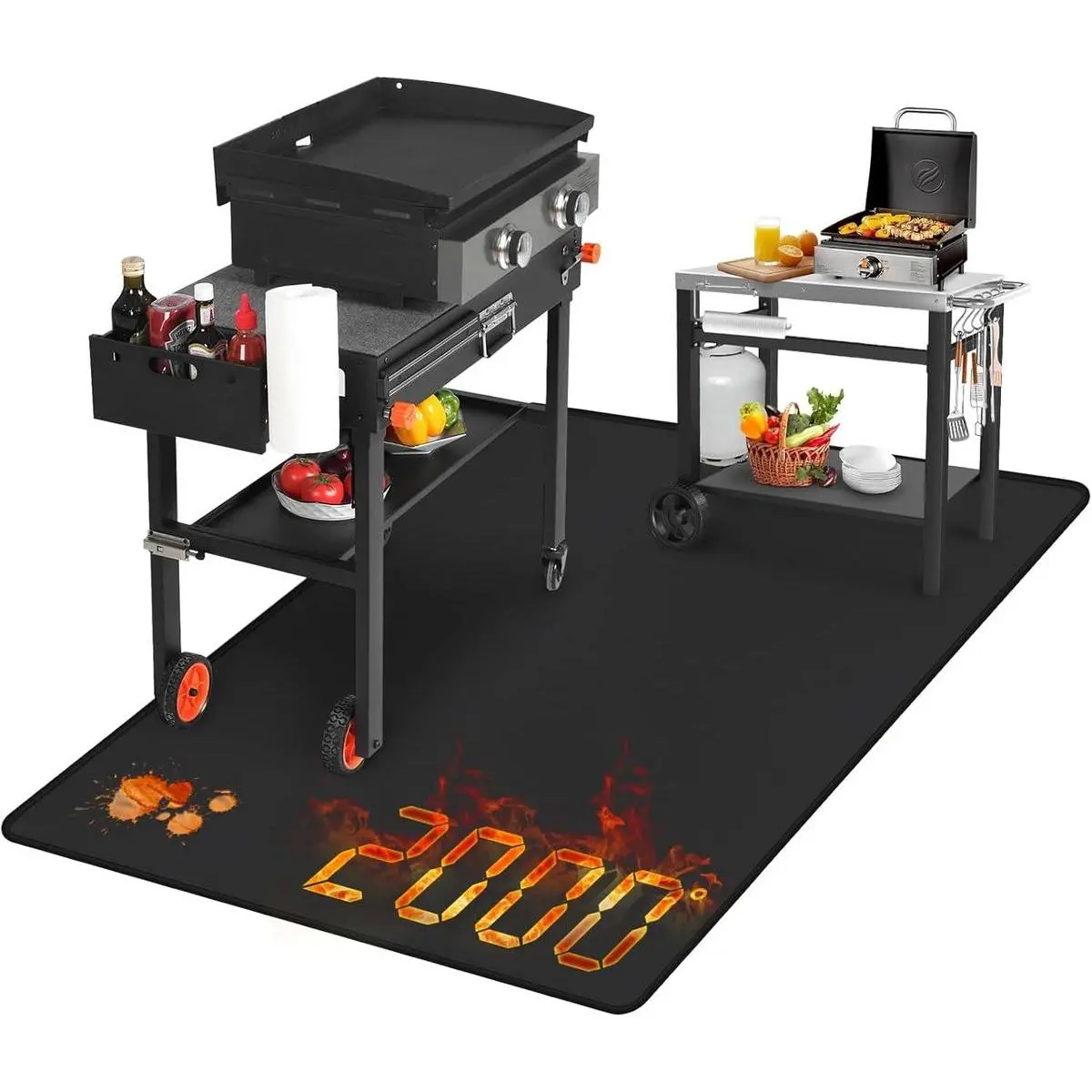 72 x 40 inches Under Grill Mats for Outdoor Grill, Reusable Grill Mat for Deck 72 x 40 inches Under Grill Mats for Outdoor Grill, Reusable Grill Mat for Deck