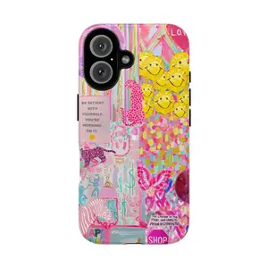 Mclaiwoodshop Preppy Collage Preppy Wall Collage Be patient with yourself You're working on it Colorful School Girls Phone Case Phone Cover Hard Cases Magnetic Phone Case