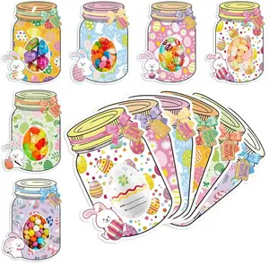 Adorable Bunny Mother's Day Father's Day Cards with Candy Pockets - Set of 60 Fillable Greeting Cards for Treats, Gifts for Mom Dad, and Family Party Favors