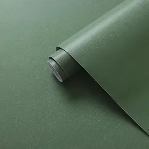 Premium Extra-Thick Green Peel & Stick Wallpaper 17.7"x393" – Embossed Renter-Friendly Modern Vinyl Wrap for Walls & Countertops