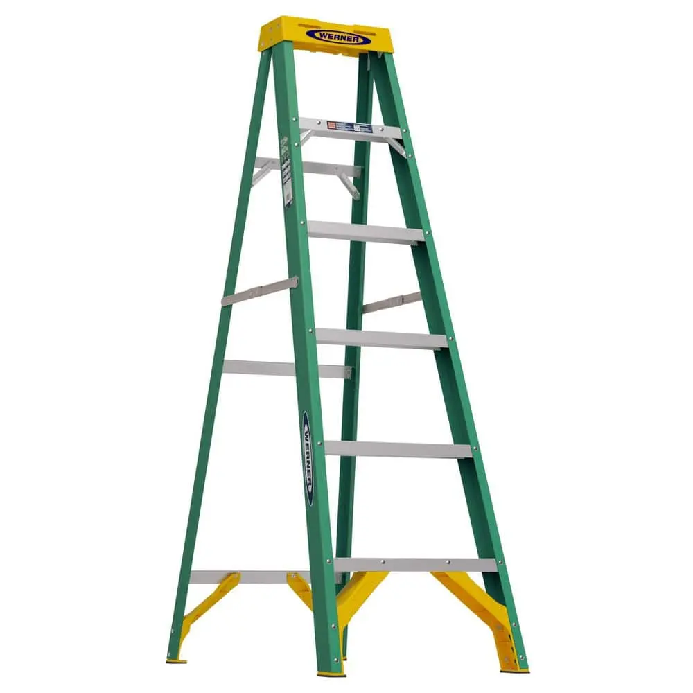 6 ft. Fiberglass Step Ladder (10 ft. Reach Height) with 225 lb. Load Capacity (Type II).