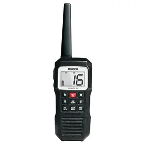 Uniden Floating Handheld VHF Marine Radio, Audio Device with Water Proof, Rechargeable Digital Functionality and Convenient Charging Capability