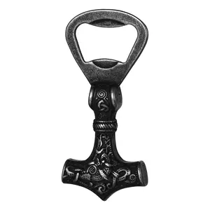 OIDEA Classic Mjolnir Hammer Viking Keychain - Stainless Steel Bottle Opener with Celtic Knot, Norse Mythology Gift for Men (Father's Day, Christmas), Keychains