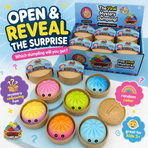 “Random Mystery Dumpling Blind Box – Glitter & Milk-Scented Squishy Toy | Slow Rising, Cute Kawaii Stress Relief for Kids 3+ | Collectible Surprise Bundle”