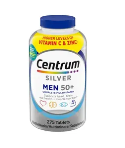 Centrum Silver Men 50+ Immune Support Multivitamin, 275 Tablets Supplement Edible Fitness Dietary Optimum