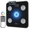 Alcedo Smart Scale for Body Weight – 7-Color Glowing Bluetooth Bathroom Scale with Body Fat & BMI Monitor, Body Composition Analysis, and Smartphone App
