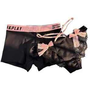 Matching Couples Underwear Set �C Cute & Sexy His and Hers Briefs Fabric Menswear Boxers Breathable Day Elastic Panties  Socks