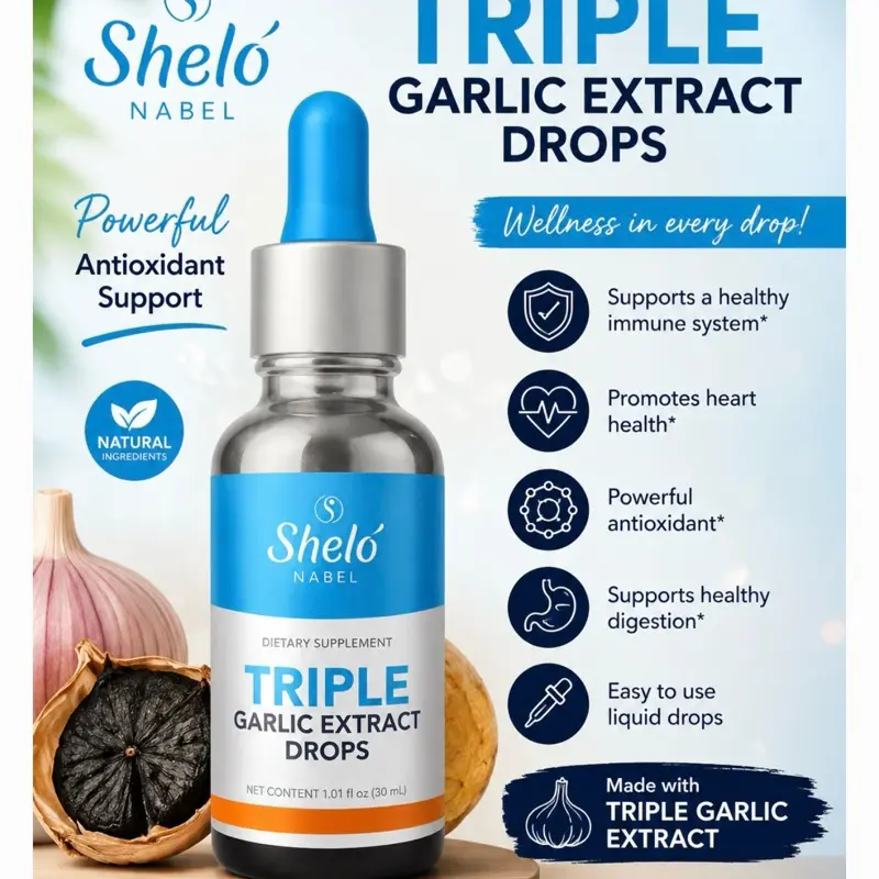 Sheló Nabel Triple Garlic Extract Drops 30 mL