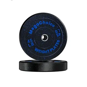 Fitness equipment  Bumper 2 Inch Rubber 2*15LB 2*25LB 2*35LB 2*45LB Plates For Weight Lifting Strength Training Home Gym