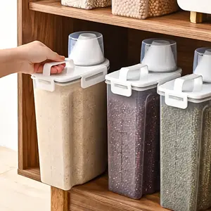 Airtight Rice Dispenser Large Capacity - Moisture-Proof & Insect-Resistant Cereal Storage Container with Flip-Top Lid, Kitchen Organization Container for Pantry, Dry Food, Pet Food