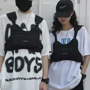 Tough Slshs 2025 Outdoor Chest Cargo Bag for Men & Women Packs Zipper Fanny Pack with Laces Closure Front Pack Bag